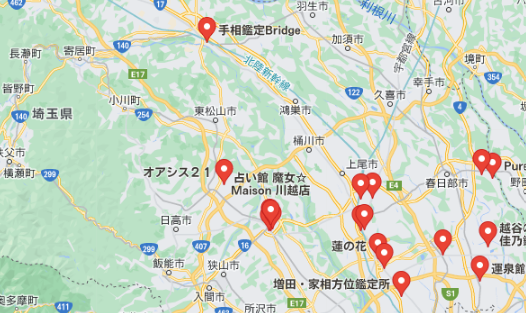 埼玉県の占いマップ.